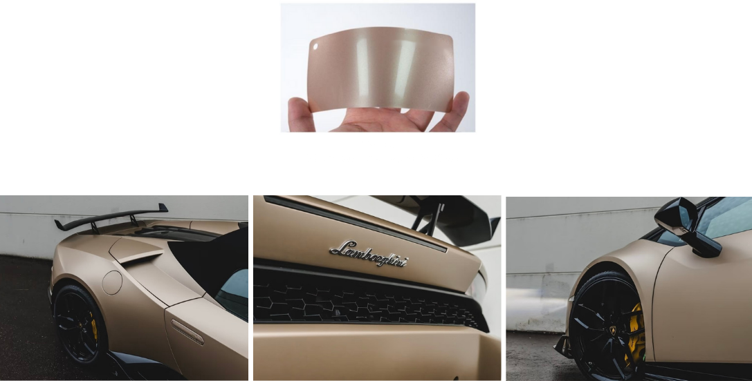 Paint Pction Film(PPF) 1.52M17M PXPL COLOR FILM Ultra Bright Metallic Series- Metallic Champagne Gold (Dark) - 图片 1